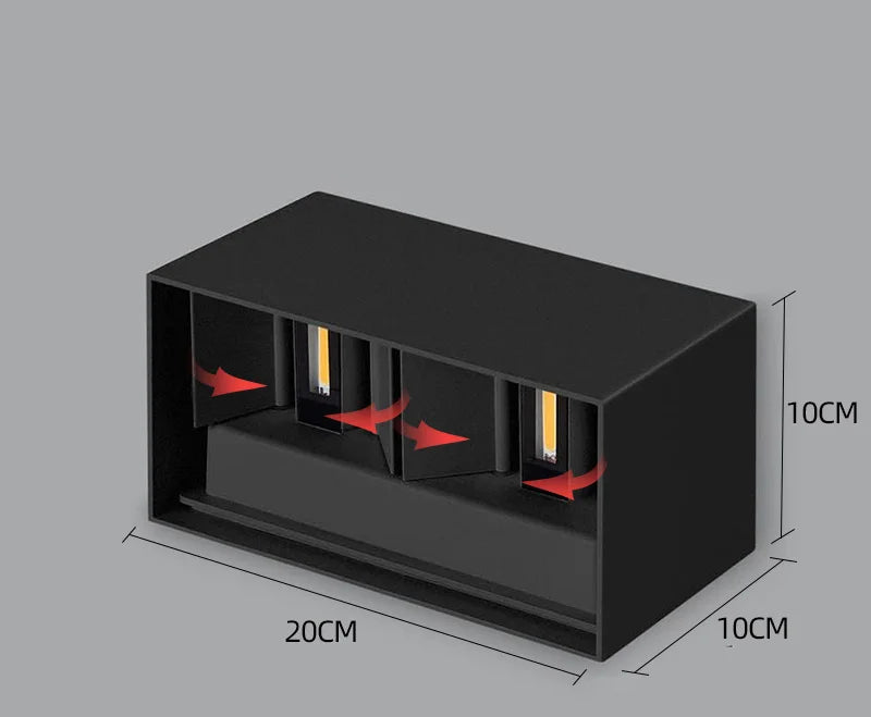 LED Gartenwandleuchte Aluminium klein