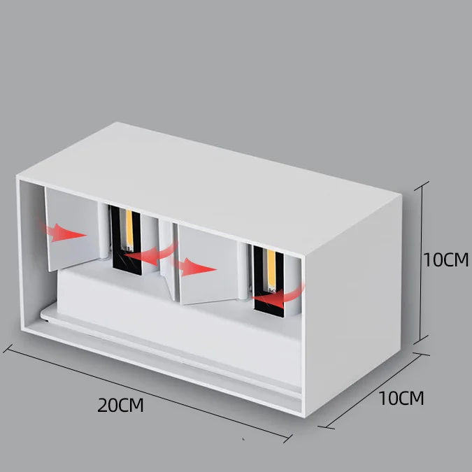 LED Gartenwandleuchte Aluminium klein