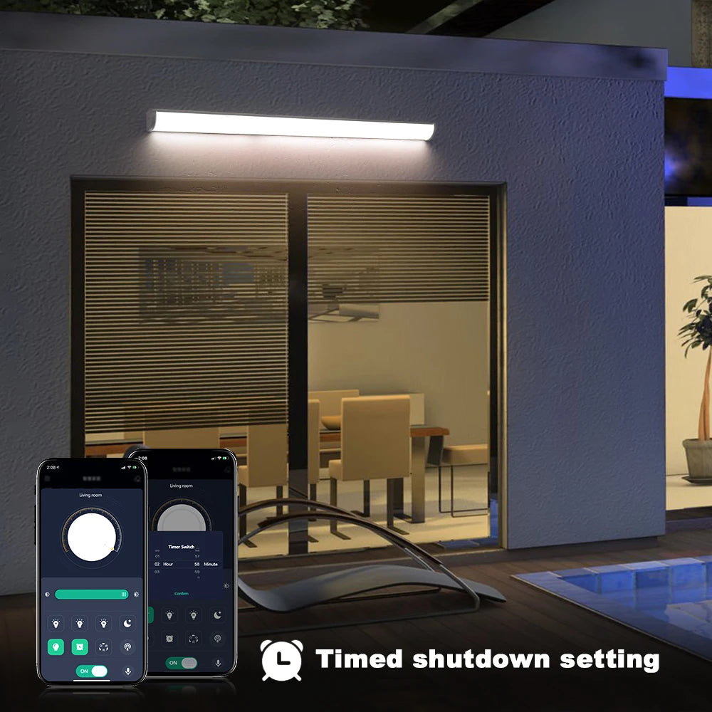 Lange Gartenwandleuchte, Außenbeleuchtung