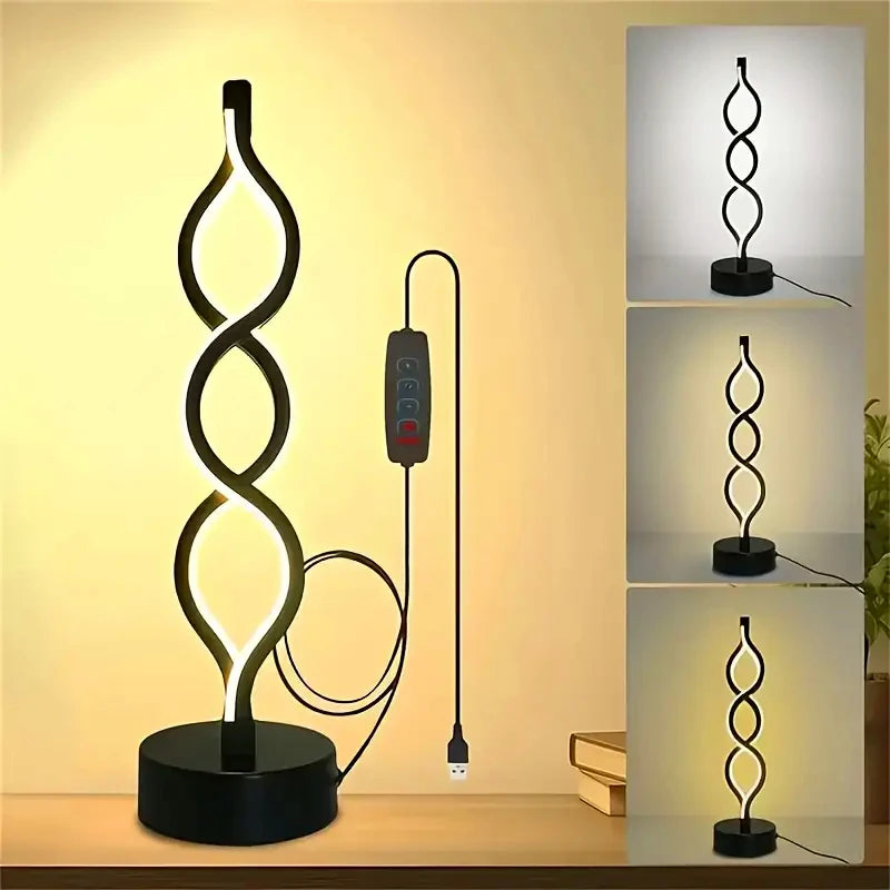 LED Tischlampe Spirale