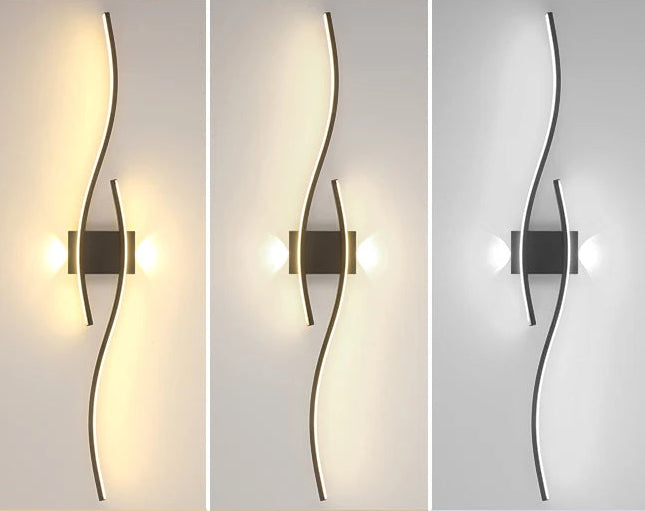 LED Wandleuchte Modern Schwarz