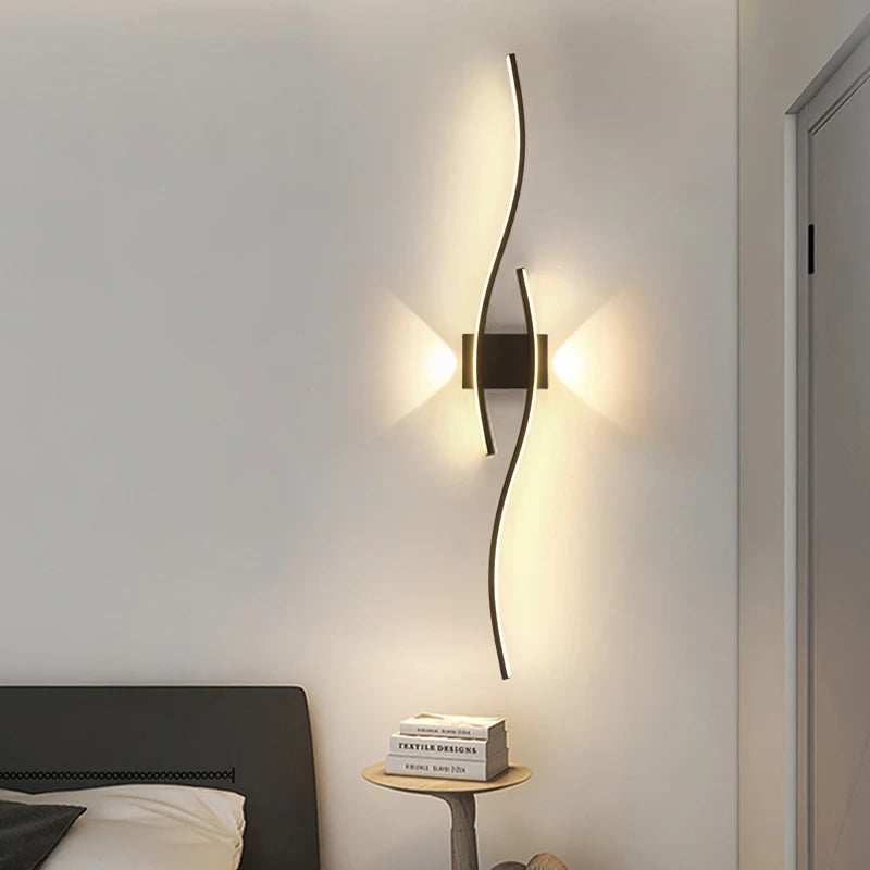 LED Wandleuchte Modern Schwarz