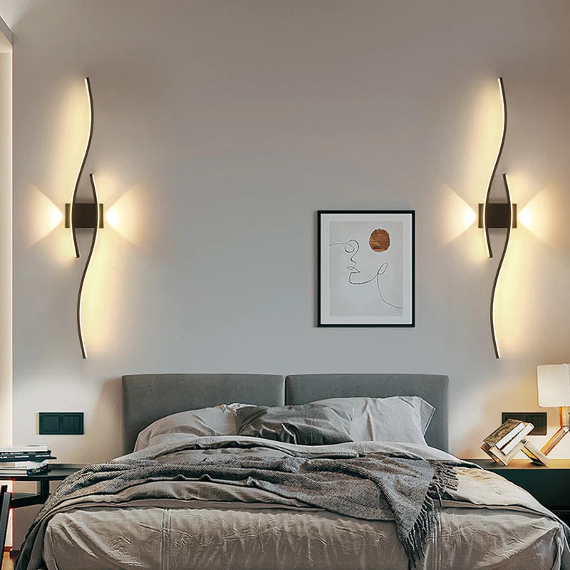 LED Wandleuchte Modern Schwarz