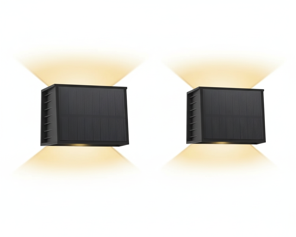 Solar Wandleuchte Doppelstrahl